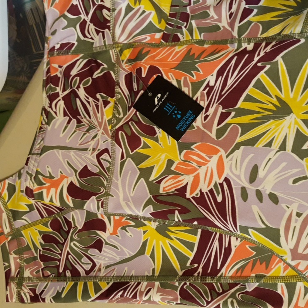 3x Pro Player moisture wicking athletic pants Tropical print.
